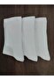 Men's White College Socks 3 Pairs Cotton Training Socks - 3