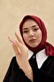 وشاح لامع سادة - بورجوندي - 2
