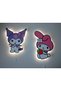 Decorative Wooden Printed Sanrio Cute Kuromi and My Melody Children's Room Night Light (2-Piece Product)