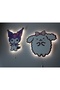 Decorative Wooden Printed Sanrio Cute Kuromi and Macaroon Children's Room Night Light (2-Piece) - 4