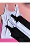 Cotton 4 Pieces Black and White Color Classic Strap Women's Athlete