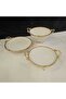 Gold Presentation Set - 3 Pieces Cast Metal Edge, Framed Legs Porcelain