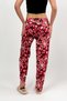 Red White Snowflake Women's Fleece Pajamas Bottoms Winter Elastic Waist Single Bottom - 8
