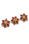 Stone Button Big Star Model Set of 3 Red - 2