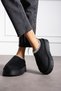 Women's Tan Tazz Suede Seasonal Shoes Slippers with Furry Inside Mini Slippers - 3