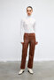 Leather Trousers Brown - 2
