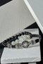 Genuine Leather Men's Bracelet - Brass Casting Ornament with Labradorite, Rhodonite, Crystal Quartz and Onyx and K - 2
