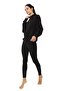 Onyx High Waist Gathering Sports Leggings Black - 3