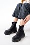 236-2011 Black Diver Zippered Daily Women's Boots - 2