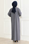 Robed Mevlana Cut Daily Ferace Gray - 7
