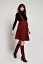 Scarlett Burgundy Maternity Overall Skirt - 4