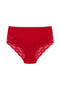 Red High Waist Large Size Women's Panties 3-Piece - 3