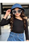 Girl's Denim Hat and Long Sleeve Blouse