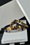 Energy and Elegance Bracelet - Brass Plated with Jasper, Onyx, Tiger's Eye, and Hematite - 2