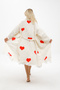 Natural Heart Printed 100% Cotton Muslin Kimono Robe Dressing Gown - 6