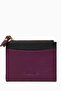 Genuine Leather Women's Card Holder 535 - Plum - Black