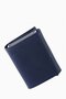 Genuine Leather Unisex Mechanism Wallet 626Mg - Navy Blue - 4