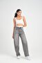 Anthracite Washing Effect Boxer Detailed Baggy Jean - 6