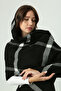 Square Patterned Scarf Shoulder Shawl 70X180 cm 1234 Black - 5