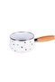 Loren Wooden Handle Enamel Milk Pan 1.3 Liter 16cm
