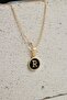 Gold Enamel Letter Necklace - 2
