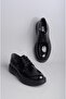 Select 1112 genuine leather men's shoes black patent leather - 2