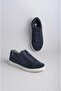 Select 245 genuine leather casual men's shoes navy blue suede - 6