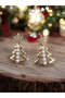 Pine Tree New Year Earrings with Pearls