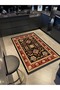 Efe Collection Coffee Themed Flower Motif and Traditional Pattern Woven Base Modern Decorative Carpet 21 - 3