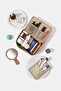 Cream - 4 Compartment Makeup Bag| Care Travel Makeup Cosmetic Organizer Bag