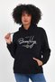 Women's Hooded Comfortable In-mold Fleece 3 thread Hand Written Brooklyn Printed SweatShirt spr24swk16 - 4