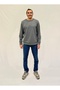 Men's Crew Neck Comfortable Fit 3 Thread Thick Ar Embroidered Sweatshirt Spr24Sw33