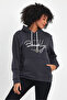 Women's Hooded Comfortable In-mold Fleece 3 thread Hand Written Brooklyn Printed SweatShirt spr24swk16 - 4