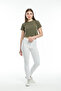 Women's Crop Knitted T-Shirt Spr21y13 - 3