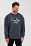 Men's Crew Neck Oversize Fit Handwritten Brooklyn Thin Sweatshirt Spr23sw331 - 2