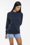Women's Crew Neck Oversize Fit Thin Sweatshirt Spr21k30 - 2