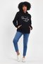 Women's Hooded Comfortable In-mold Fleece 3 thread Hand Written Brooklyn Printed SweatShirt spr24swk16