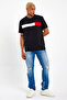 Men's Crew Neck Regular Fit Garnished T-Shirt Spr23ts301