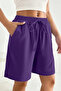 Women's Comfortable Fit Elastic Waist Pocket Printed Shorts SPR24SRK208 - 2