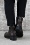 32822 Brown Original Genuine Leather Women's Boots with Fur Inside and Non-Slip Sole - 4