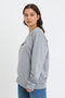 Süperlife Women's Crew Neck Oversize Fit Brooklyn Printed Thin Sweatshirt Spr23Swk330 - 4