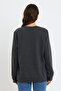Süperlife Women's Crew Neck Oversize Fit Brooklyn Printed Thin Sweatshirt Spr23Swk330 - 6