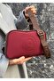 Justpolo Women's Burgundy 5 Compartments Adjustable Long Strap Shoulder Bag Messenger Bag - 4