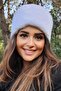Women's Winter Kalpak Hat Soft Textured Plush Faux Fur Beanie - Mink White
