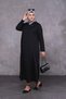 Long Women's Large Size Casual Dress Honeycomb Fabric Jacquard Hijab Mother's Dress - 7