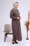 Hijab Long Dress Casual Women's Large Size Honeycomb Fabric Jacquard Mother Dress - 5