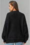 V-Neck Oversize Sweater with Sleeve-Skirt Fold Detail - 6