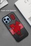 Sbprc Iphone 13 Pro Max Compatible Case Pu Leather Cover with Stitched Garner Pattern - 5