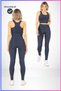 Slim Fit Oslo Leggings Anthracite High Waist Recovery Lycra Sports Model Flatlock Stitching Detailed 1090 - 8