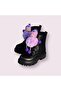 Female Child Black Slip-Resistant Orthopedic Sole Baby Figured Zipper Boots - 4